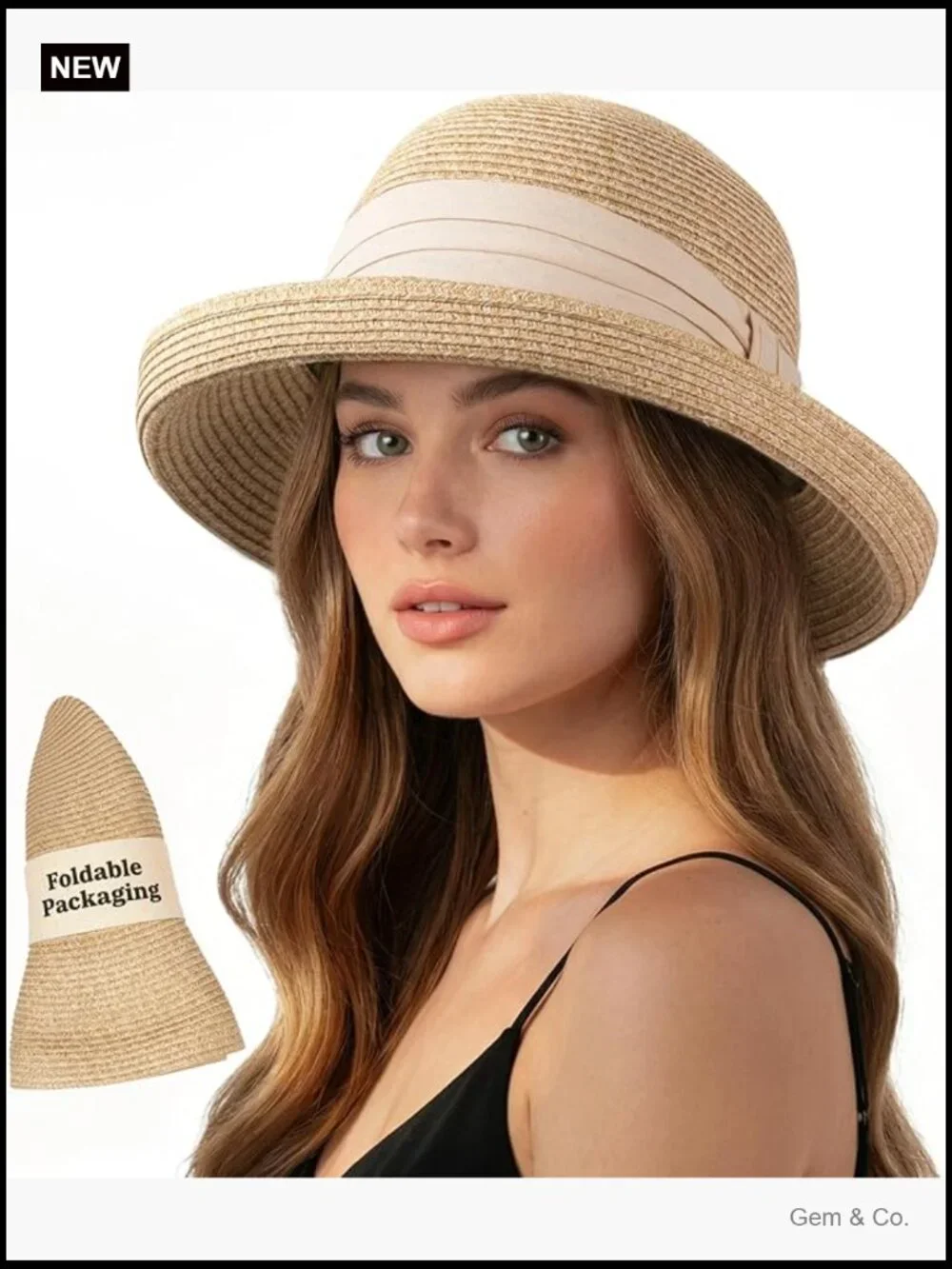 UPF 50+ Packable Bucket Hat Adjustable Vintage Style Sun Hat for Travel